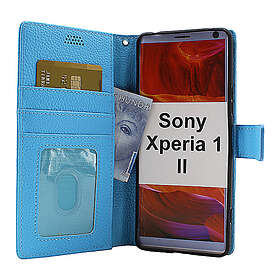 billigamobilskydd.se New Standcase Wallet Sony Xperia 1 II (XQ-AT51) (Ljusblå) 36696