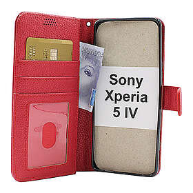 billigamobilskydd.se New Standcase Wallet Sony Xperia 5 IV (XQ-CQ54) 5G (Röd) 45282