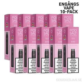 Pod Salt GO 600 Pink Lemonade Engångs Vape 10-pack