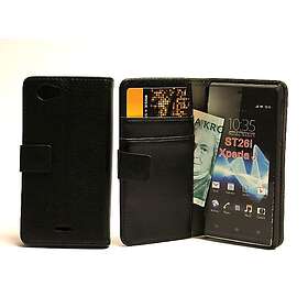 billigamobilskydd.se Plånboksfodral Sony Xperia J (ST26i) (Svart) 5649