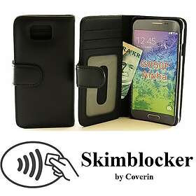 CoverIn Skimblocker Plånboksfodral Samsung Galaxy Alpha (G850F) (Svart) 35358