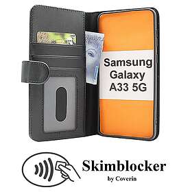 CoverIn Skimblocker Plånboksfodral Samsung Galaxy A33 5G (A336B) (Svart) 43890
