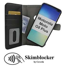 CoverIn Skimblocker Magnet Fodral Motorola Moto G8 Plus (Svart) 34314