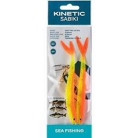 Kinetic Sabiki Soft Tail UV #8/0 Yellow/Orange Fire Tail