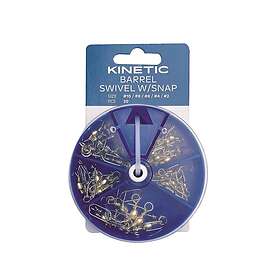 Kinetic Barrel Swivel w/Snap Assortment 30pk