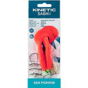 Kinetic Sabiki Twister XL Tail #8/0 Red/Black/Gold