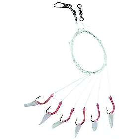 Fladen Pink Sabiki häkla #8 m/6 krokar Rosa