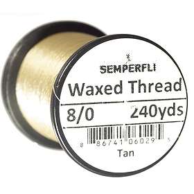 Semperfli Classic Waxed Thread Tan Tan 8/0