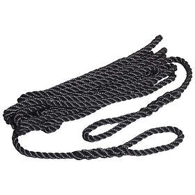 Robline fenderlina treslagen svart 2-pack, 6mm x 1.5m