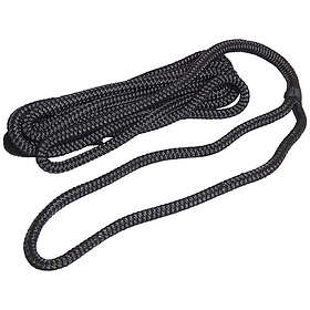 Robline förtöjningslina flätad svart, 12mm x 10m