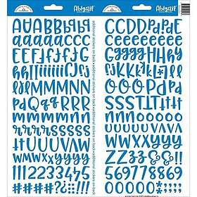 Doodlebug Design Alfabet Stickers Abigail Font Blue Jean