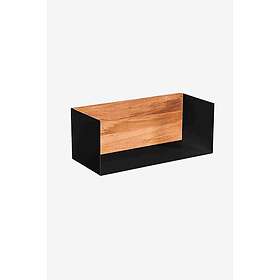 Berg Wood Furniture Vägghylla 50 svart Svart, Naturfärg 22 20