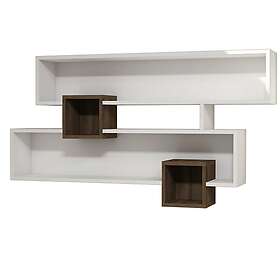 Hanah Home Vägghylla Valnöt vit 120 75