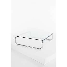 Pastill Lulu sofabord i glas og krom 100x100 cm Transparent 100 30
