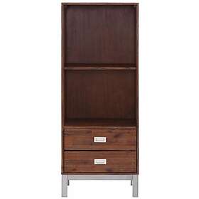 Loft24 Bokhylla Kenya 2 lådor Brun Akacia 55 140