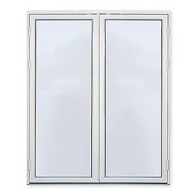 Elitfönster Parfönsterdörr Original Helglasad Aluminium Elit Fönsterdörr AD2 16x20-20 Vit 3-Glas Alu 16/20-20