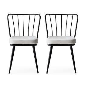 Hanah Home Set med stolar Yildiz (2 st.) Svart Beige 43 82