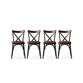 Hanah Home Set med stolar Ekol (4 st.) Brun 42 84