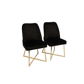 Hanah Home Set med stolar Madrid (2 st.) Guldfärg Svart 50 90