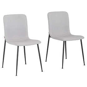 Loft24 Matsalsstol Faye 2-pack Ljusgrått Tyg 56 83