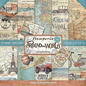 Stamperia Paper Pad Around The World 12x12 Tum