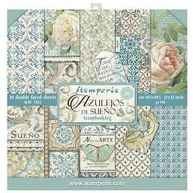 Stamperia Paper Pad Azulejos 12x12 Tum