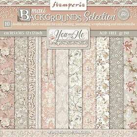 Stamperia Paper Pad You And Me Backgrounds 12x12 Tum