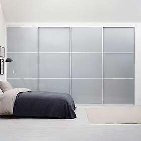 Elfa Skjutdörr Vista Trio Glas/Glas. Profil: Vit 8400VistaTrio123