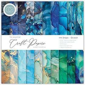 Craft Consortium Paper Pad 6x6 Ink Drops Ocean