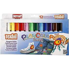 Instant Educa Playcolor Textilfärg 12 st Mixade färger