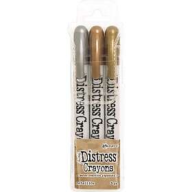 Ranger Tim Holtz Distress Crayon Set Metallic Colors