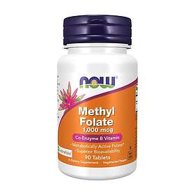 Now Foods Methyl Folate 1000mcg 90 Tabletter