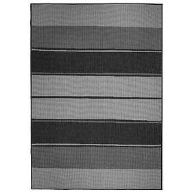 DUO Weave Indoor/Outdoor Rug Tonal Stripes Charcoal 170 X 120Cm