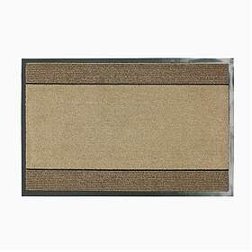 JVL Miracle Barrier 40 x 60cm Striped Door Mat Beige/Brown
