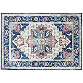 Homcom Vintage Rugs Area Rugs Large Carpet For Living Room Bedroom, Dining Room 160X230 cm Blue