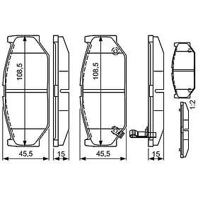Bosch Bromsbeläggssats, skivbroms 0 986 495 308