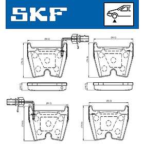 SKF Bromsbeläggssats, skivbroms VKBP 80369 E
