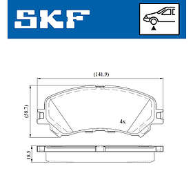 SKF Bromsbeläggssats, skivbroms VKBP 80076
