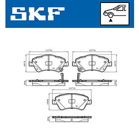 SKF Bromsbeläggssats, skivbroms VKBP 80437 A