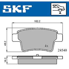 SKF Bromsbeläggssats, skivbroms VKBP 90088