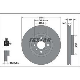Textar Bromsskiva 92344703