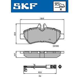 SKF VKBP 90013 Sada Brzdových Destiček, Kotoučová Brzda - Auto Anděl