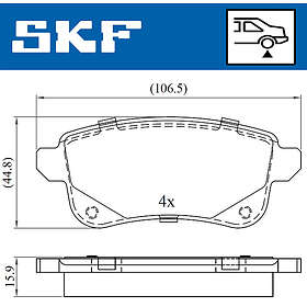 SKF Bromsbeläggssats, skivbroms VKBP 90134