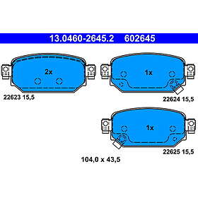 ATE Bromsbeläggssats, skivbroms 13,0460-2645,2