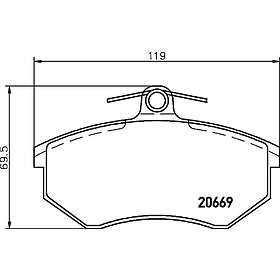Brembo Bromsbeläggssats, skivbroms P 99 026