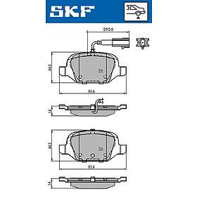 SKF Bromsbeläggssats, skivbroms VKBP 90391 E