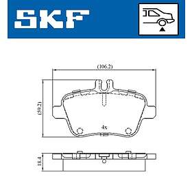 SKF Bromsbeläggssats, skivbroms VKBP 90056