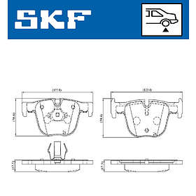 SKF Bromsbeläggssats, skivbroms VKBP 90508