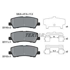 Textar Bromsbeläggssats, skivbroms 2211003
