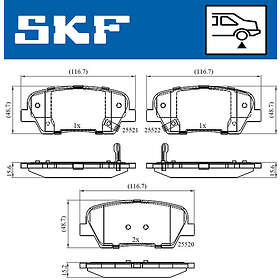 SKF Bromsbeläggssats, skivbroms VKBP 90335 A